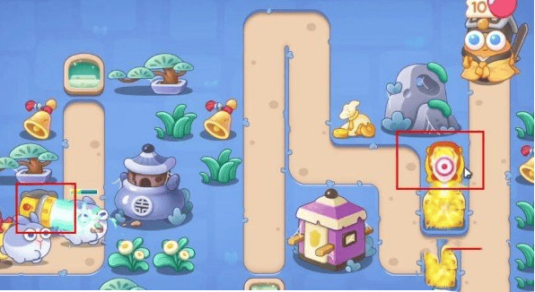 保卫萝卜4阿波道长第3关无道具金萝卜全清攻略 - 游戏熊