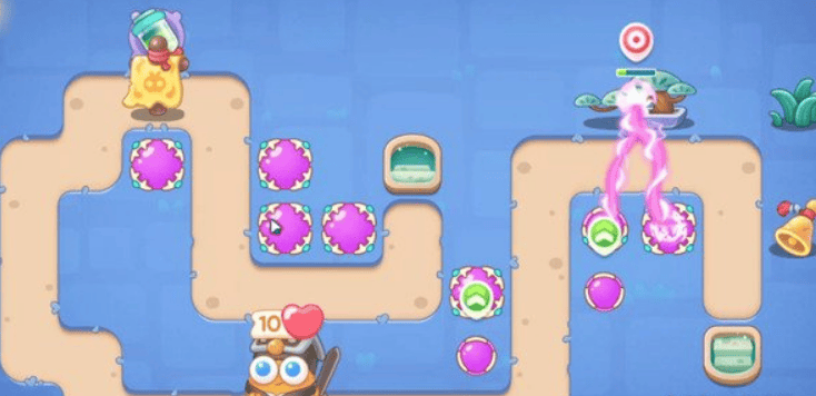 保卫萝卜4阿波道长第6关无道具金萝卜全清攻略 - 游戏熊