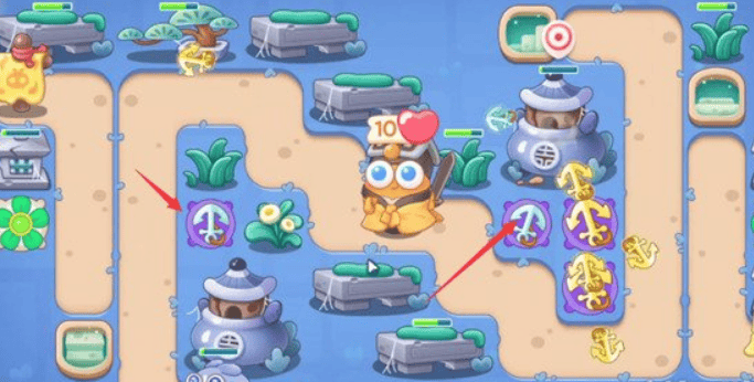 保卫萝卜4阿波道长第7关无道具金萝卜全清攻略 - 游戏熊