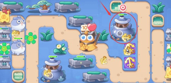 保卫萝卜4阿波道长第7关无道具金萝卜全清攻略 - 游戏熊