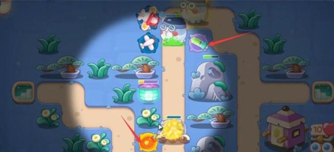 保卫萝卜4阿波道长第9关无道具金萝卜全清攻略 - 游戏熊