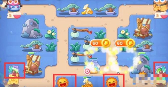 保卫萝卜4阿波道长第11关无道具金萝卜全清攻略 - 游戏熊