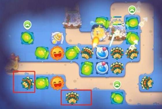 保卫萝卜4阿波道长第17关无道具金萝卜全清攻略 - 游戏熊