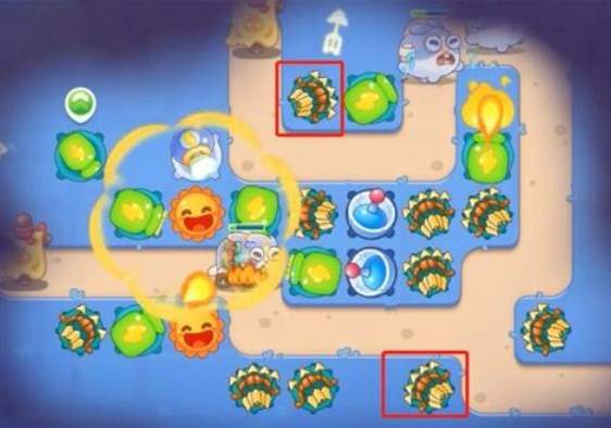 保卫萝卜4阿波道长第17关无道具金萝卜全清攻略 - 游戏熊