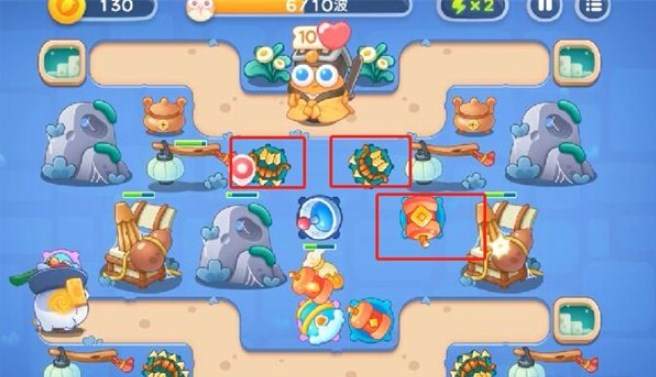 保卫萝卜4阿波道长第18关无道具金萝卜全清攻略 - 游戏熊