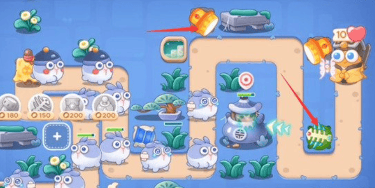 保卫萝卜4阿波道长第21关无道具金萝卜全清攻略 - 游戏熊