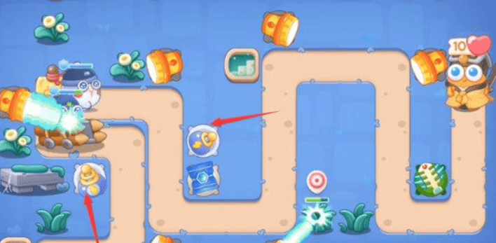 保卫萝卜4阿波道长第21关无道具金萝卜全清攻略 - 游戏熊