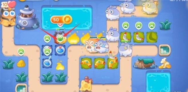 保卫萝卜4阿波道长第22关无道具金萝卜全清攻略 - 游戏熊