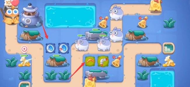 保卫萝卜4阿波道长第22关无道具金萝卜全清攻略 - 游戏熊