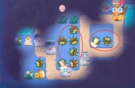 保卫萝卜4阿波道长第24关无道具金萝卜全清攻略 - 游戏熊