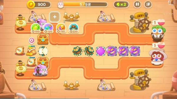 保卫萝卜4阿波尼克号第2关无道具金萝卜全清攻略 - 游戏熊