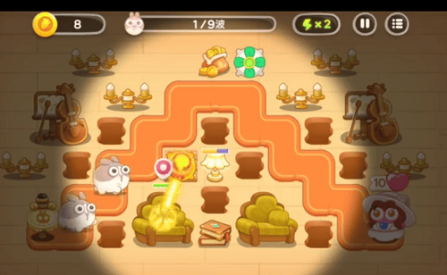 保卫萝卜4阿波尼克号第8关无道具金萝卜全清攻略 - 游戏熊