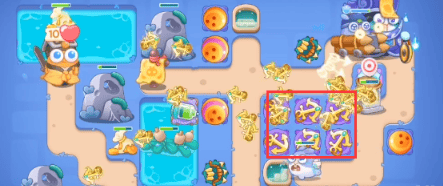 保卫萝卜4阿波道长第40关无道具金萝卜全清攻略 - 游戏熊