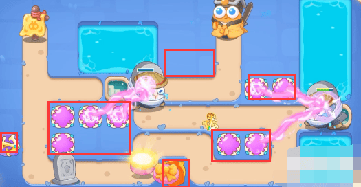 保卫萝卜4阿波道长第56关无道具金萝卜全清攻略 - 游戏熊