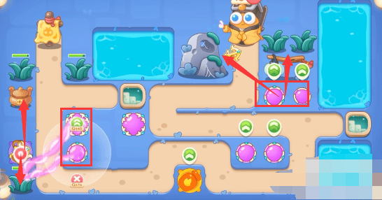 保卫萝卜4阿波道长第56关无道具金萝卜全清攻略 - 游戏熊