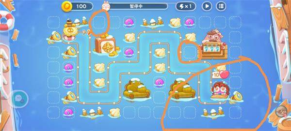 保卫萝卜4阿波尼克号第35关无道具金萝卜全清攻略 - 游戏熊