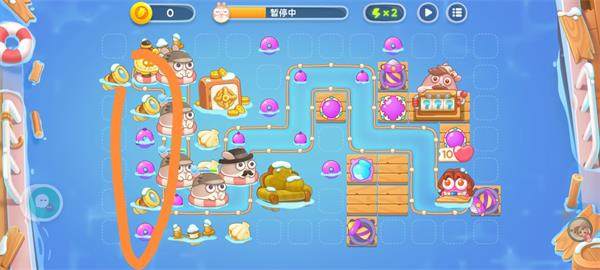 保卫萝卜4阿波尼克号第35关无道具金萝卜全清攻略 - 游戏熊