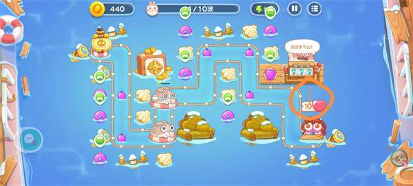 保卫萝卜4阿波尼克号第35关无道具金萝卜全清攻略 - 游戏熊