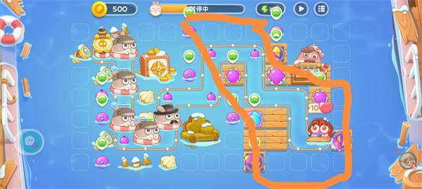 保卫萝卜4阿波尼克号第35关无道具金萝卜全清攻略 - 游戏熊