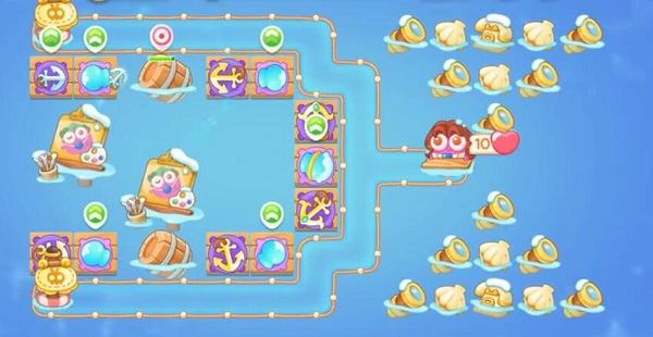 保卫萝卜4阿波尼克号第36关无道具金萝卜全清攻略 - 游戏熊