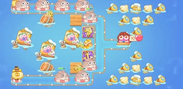 保卫萝卜4阿波尼克号第36关无道具金萝卜全清攻略 - 游戏熊