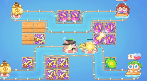 保卫萝卜4阿波尼克号第38关无道具金萝卜全清攻略 - 游戏熊