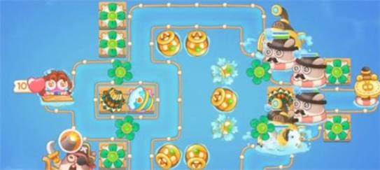 保卫萝卜4阿波尼克号第45关无道具金萝卜全清攻略 - 游戏熊