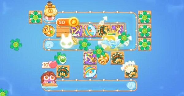 保卫萝卜4阿波尼克号第47关无道具金萝卜全清攻略 - 游戏熊