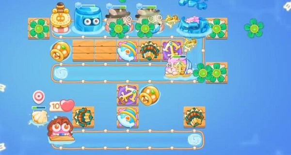 保卫萝卜4阿波尼克号第47关无道具金萝卜全清攻略 - 游戏熊