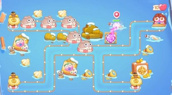 保卫萝卜4阿波尼克号第52关无道具金萝卜全清攻略 - 游戏熊