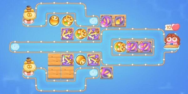 保卫萝卜4阿波尼克号第56关无道具金萝卜全清攻略 - 游戏熊