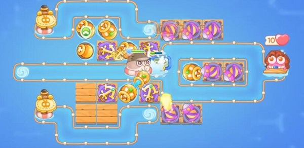 保卫萝卜4阿波尼克号第56关无道具金萝卜全清攻略 - 游戏熊