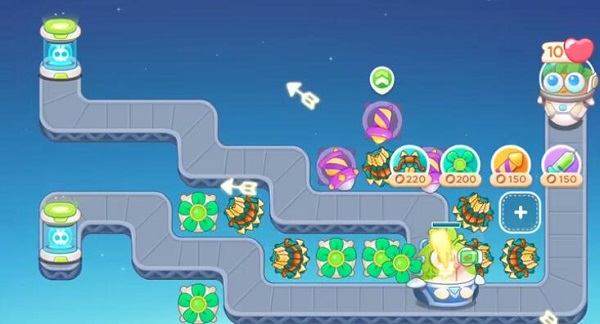 保卫萝卜4太空穿越第1关无道具金萝卜全清攻略 - 游戏熊