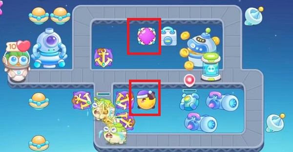 保卫萝卜4太空穿越第3关无道具金萝卜全清攻略 - 游戏熊