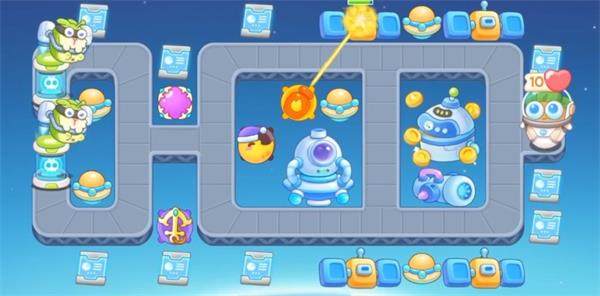 保卫萝卜4太空穿越第4关无道具金萝卜全清攻略 - 游戏熊