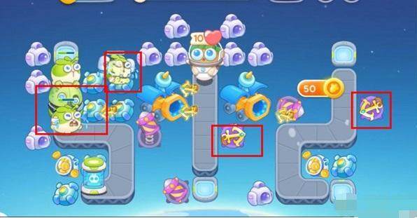 保卫萝卜4太空穿越第12关无道具金萝卜全清攻略 - 游戏熊