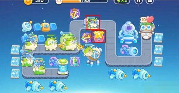 保卫萝卜4太空穿越第18关无道具金萝卜全清攻略 - 游戏熊