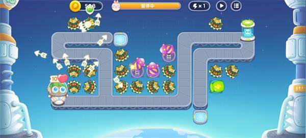 保卫萝卜4太空穿越第24关无道具金萝卜全清攻略 - 游戏熊