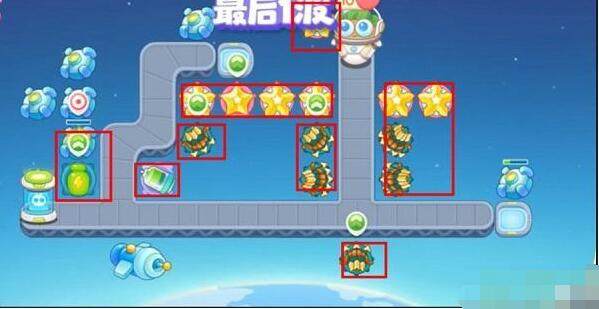 保卫萝卜4太空穿越第26关无道具金萝卜全清攻略 - 游戏熊