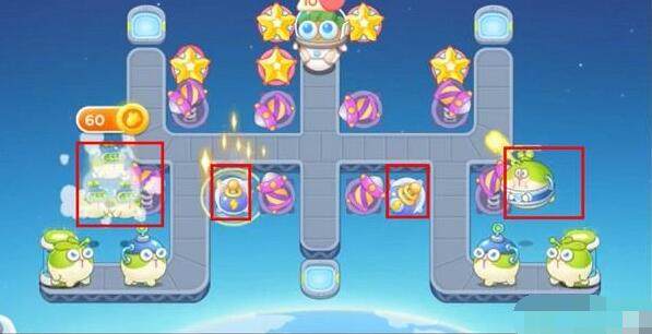 保卫萝卜4太空穿越第27关无道具金萝卜全清攻略 - 游戏熊