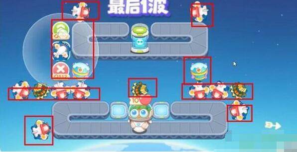 保卫萝卜4太空穿越第28关无道具金萝卜全清攻略 - 游戏熊