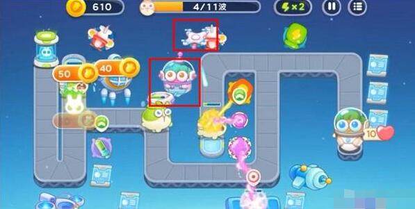 保卫萝卜4太空穿越第30关无道具金萝卜全清攻略 - 游戏熊