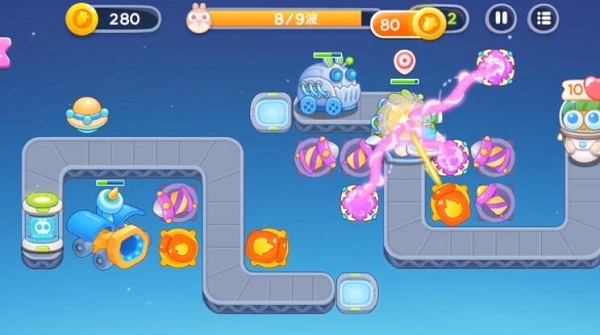 保卫萝卜4太空穿越第33关无道具金萝卜全清攻略 - 游戏熊