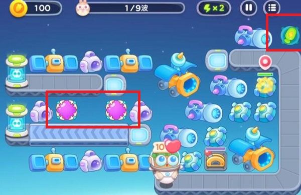 保卫萝卜4太空穿越第34关无道具金萝卜全清攻略 - 游戏熊