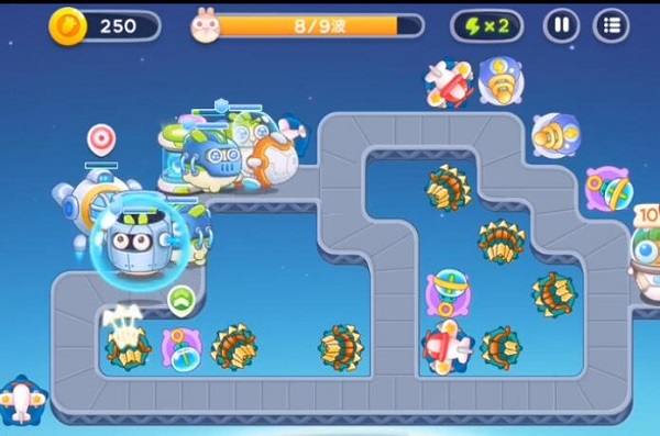 保卫萝卜4太空穿越第36关无道具金萝卜全清攻略 - 游戏熊