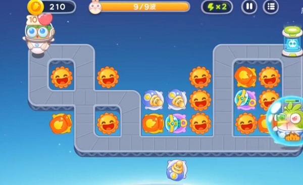 保卫萝卜4太空穿越第38关无道具金萝卜全清攻略 - 游戏熊