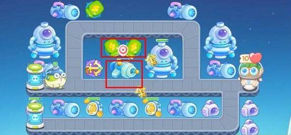 保卫萝卜4太空穿越第39关无道具金萝卜全清攻略 - 游戏熊