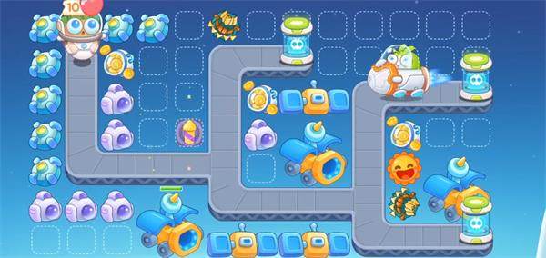 保卫萝卜4太空穿越第40关无道具金萝卜全清攻略 - 游戏熊