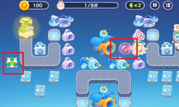 保卫萝卜4太空穿越第43关无道具金萝卜全清攻略 - 游戏熊