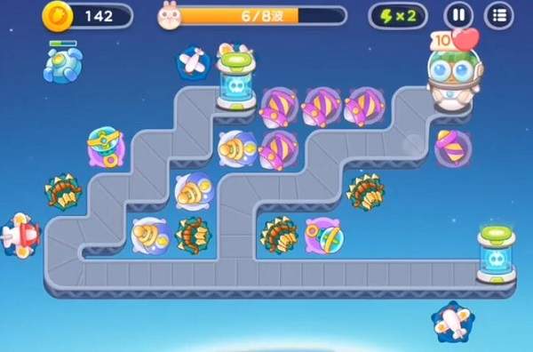 保卫萝卜4太空穿越第51关无道具金萝卜全清攻略 - 游戏熊